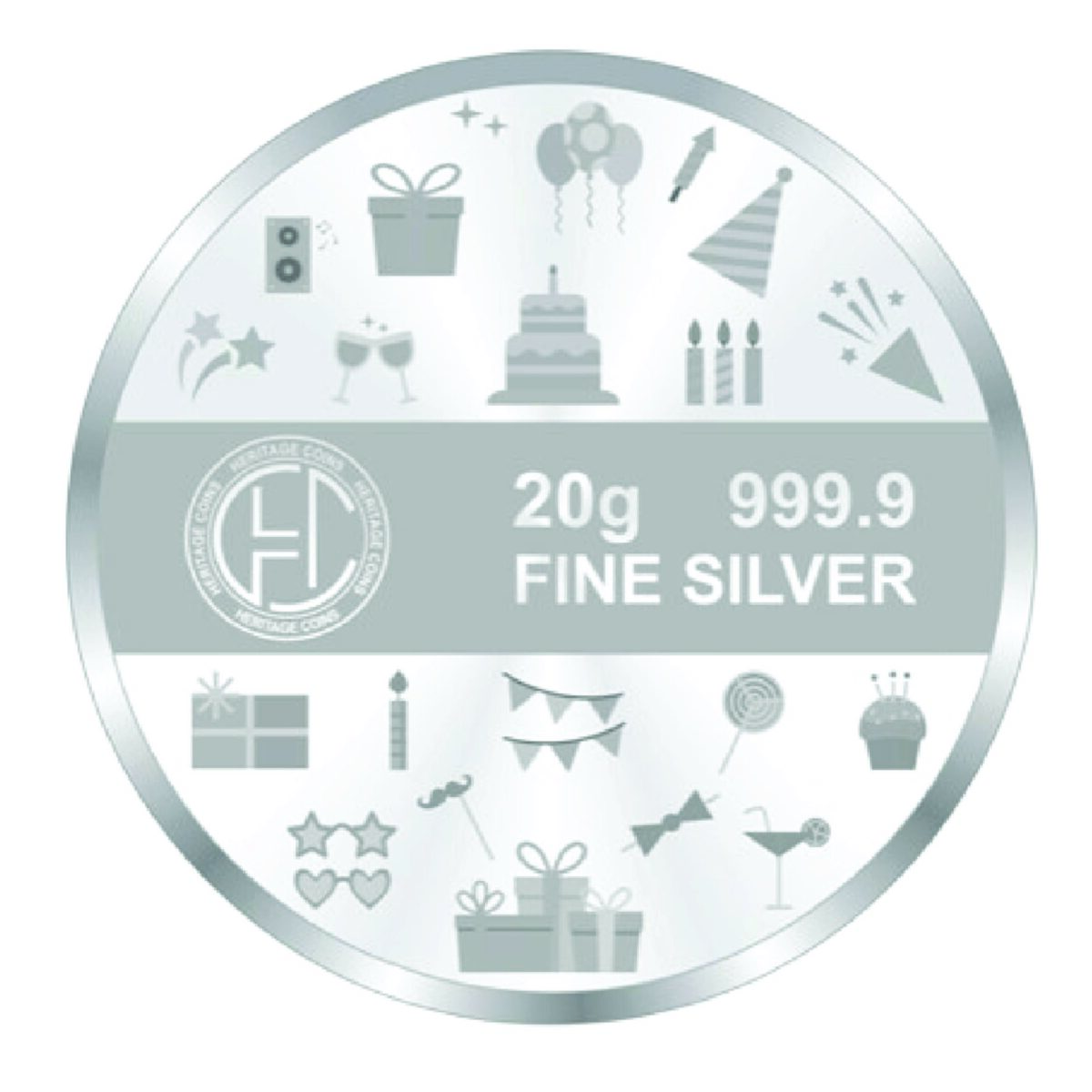 999.9 Pure Happy Birthday Silver Colour Coin - Image 2