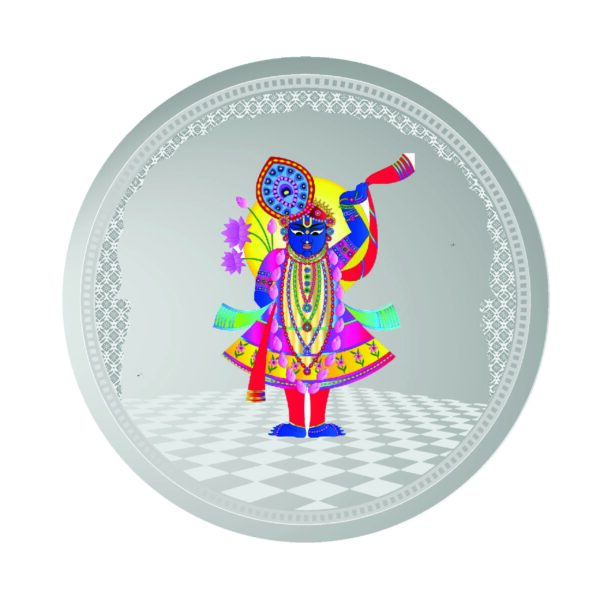 999.9 Pure Lord Shrinath Ji Silver Colour Coin
