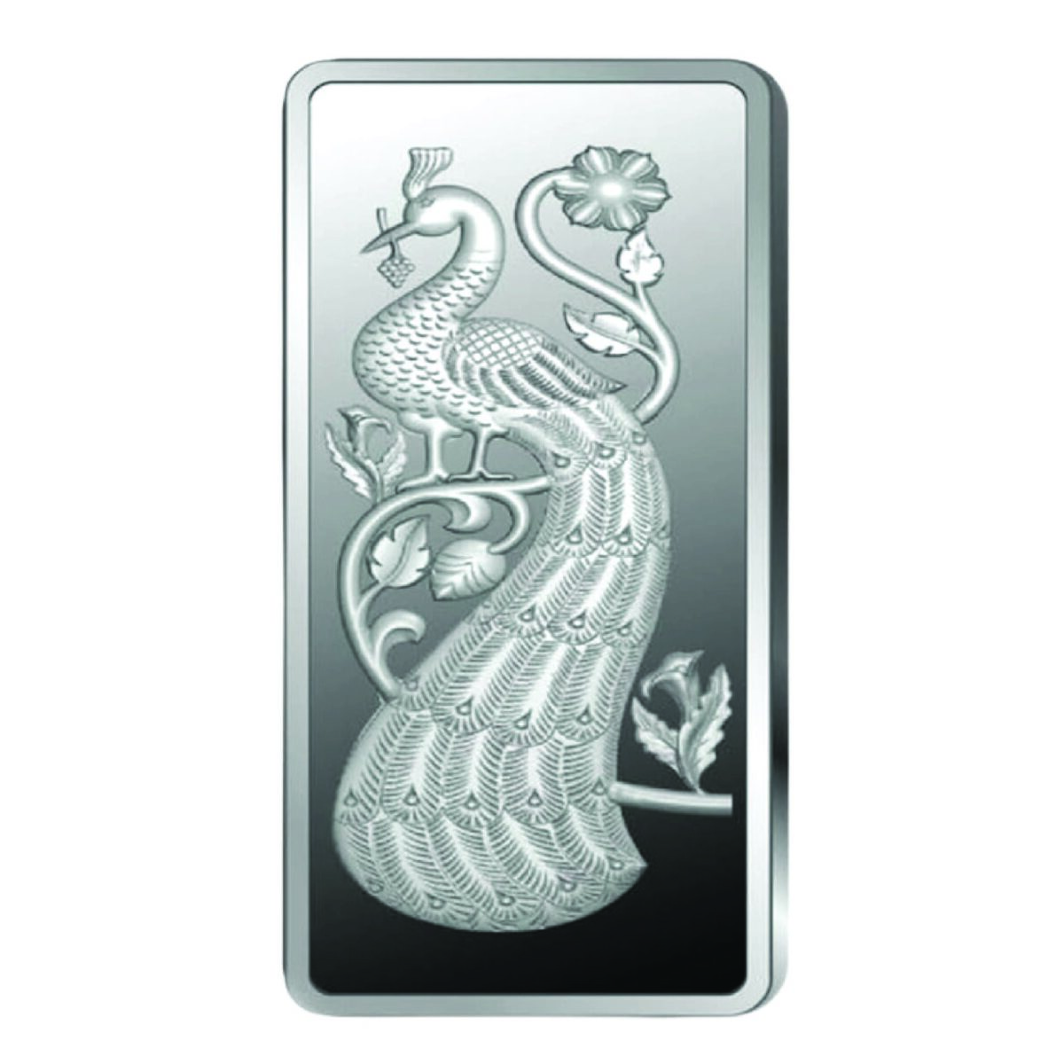 999.9 Pure Peacock  Silver Bar - Image 1