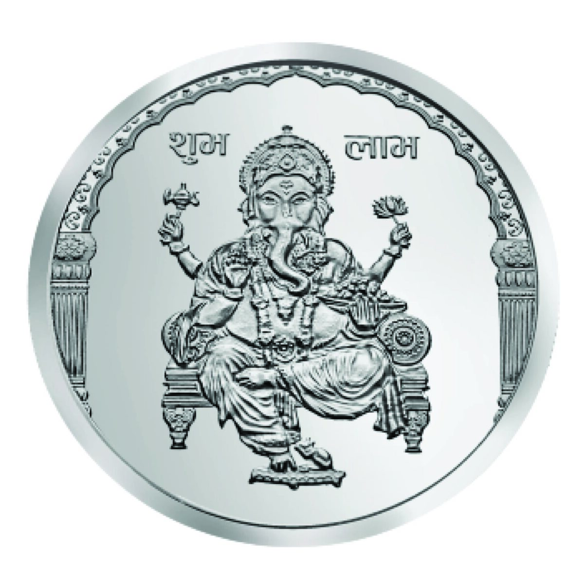 999.9 Pure Lord Ganesha Silver Coin - Image 1